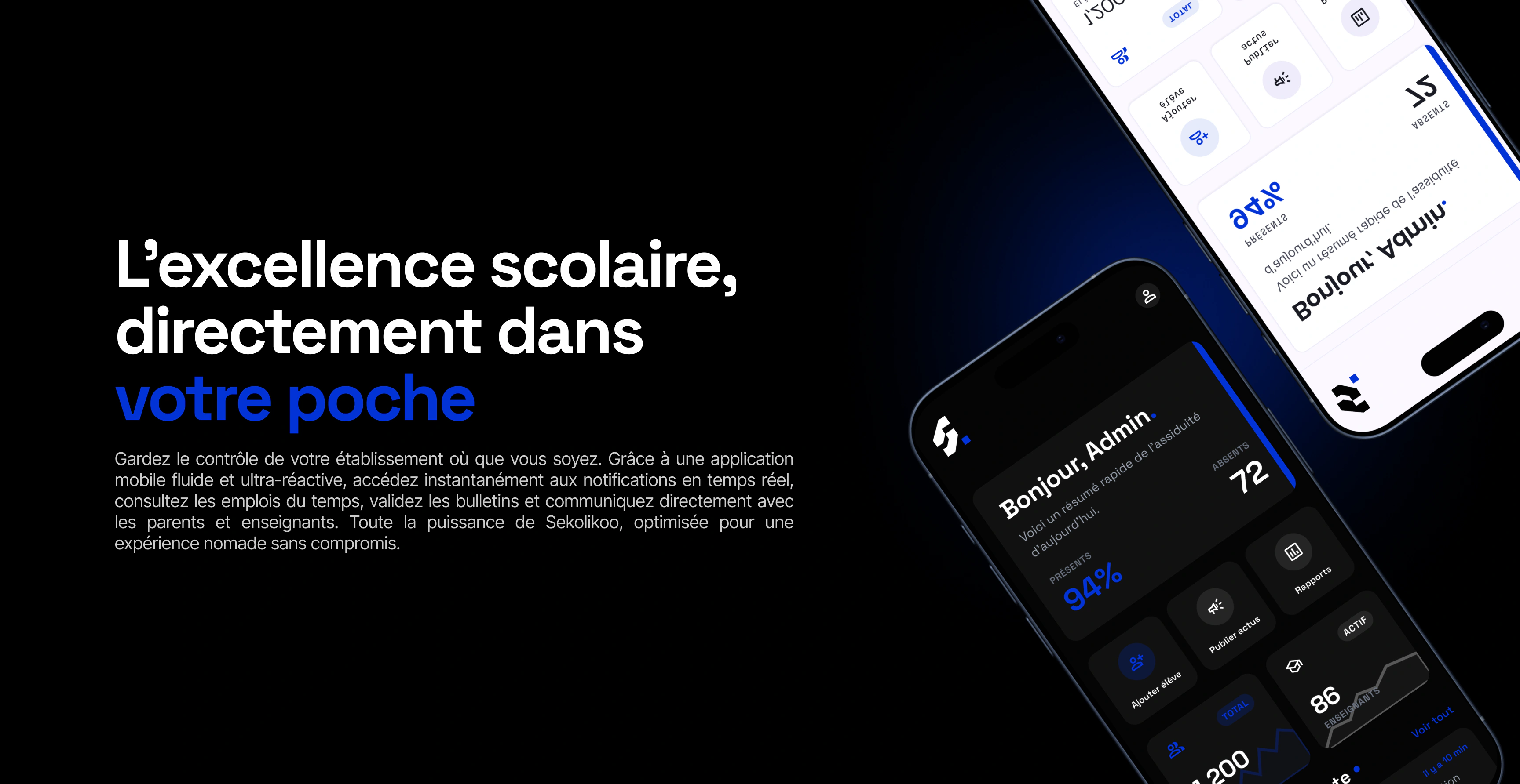 Direction mobile, version sombre